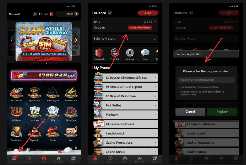 How to Redeem Your Red Packets - Mobile